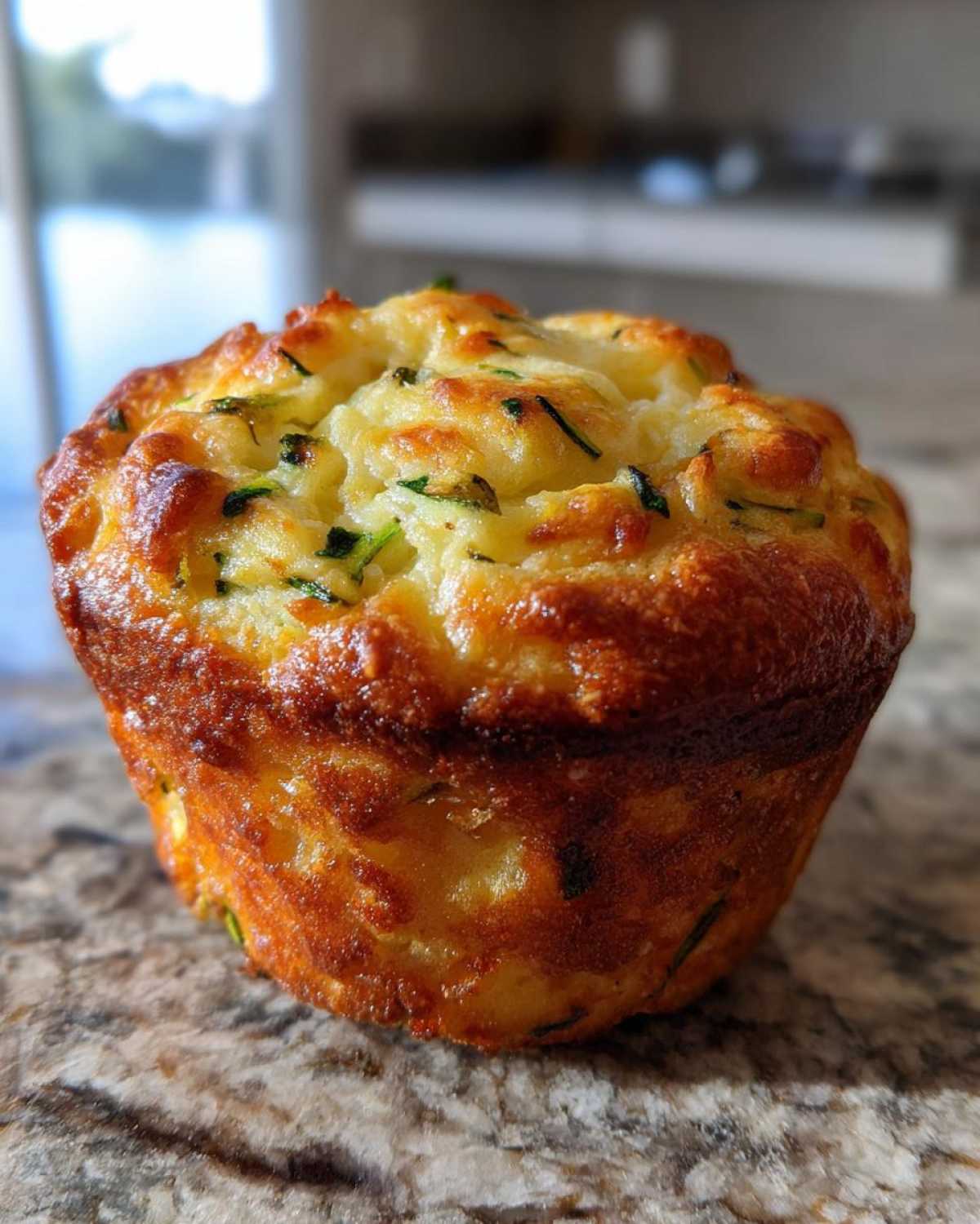 Savory zucchini cheese muffins - detail 4
