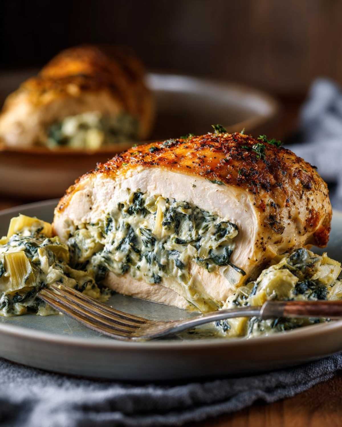 Spinach Artichoke Stuffed Chicken - detail 2