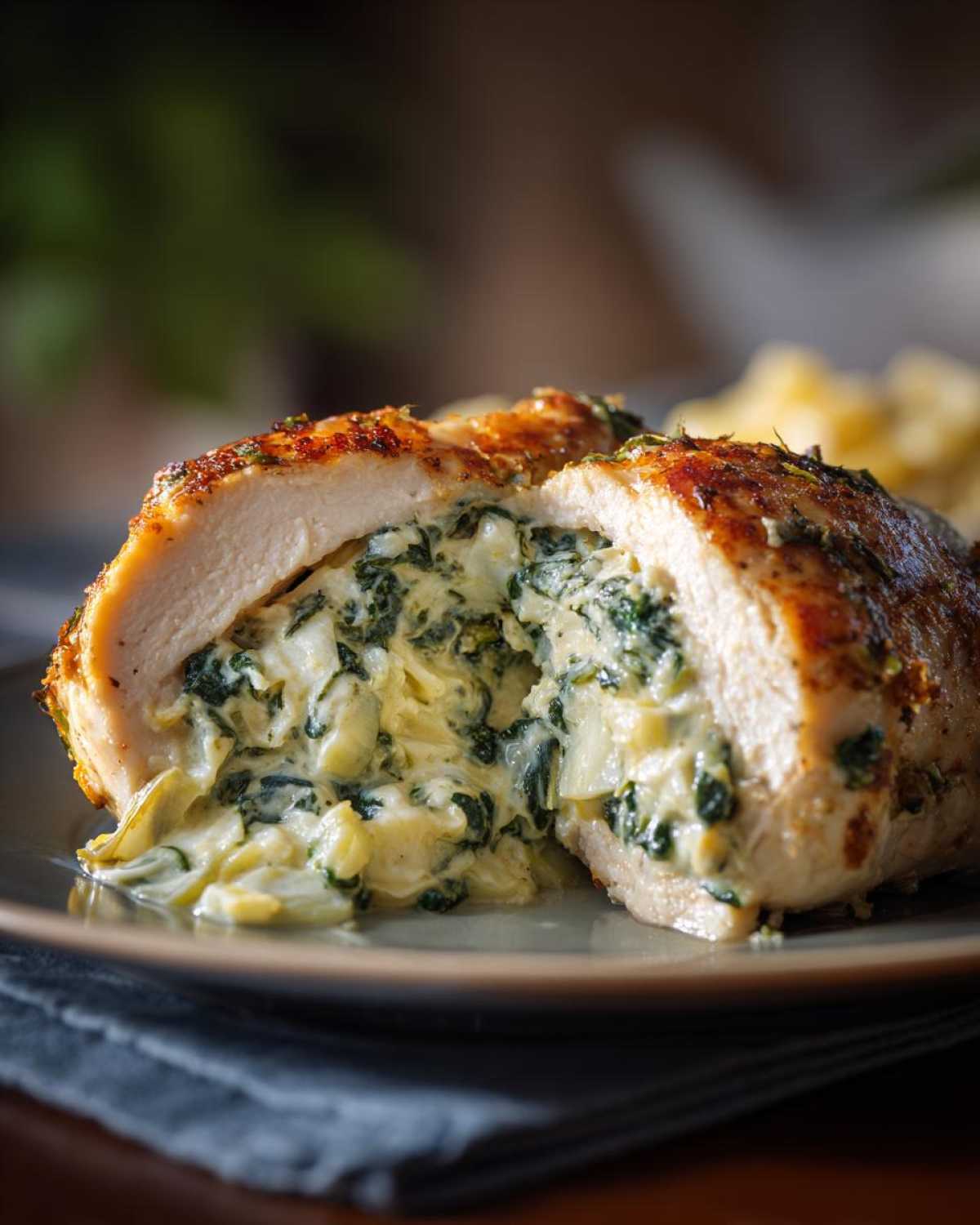 Spinach Artichoke Stuffed Chicken - detail 4