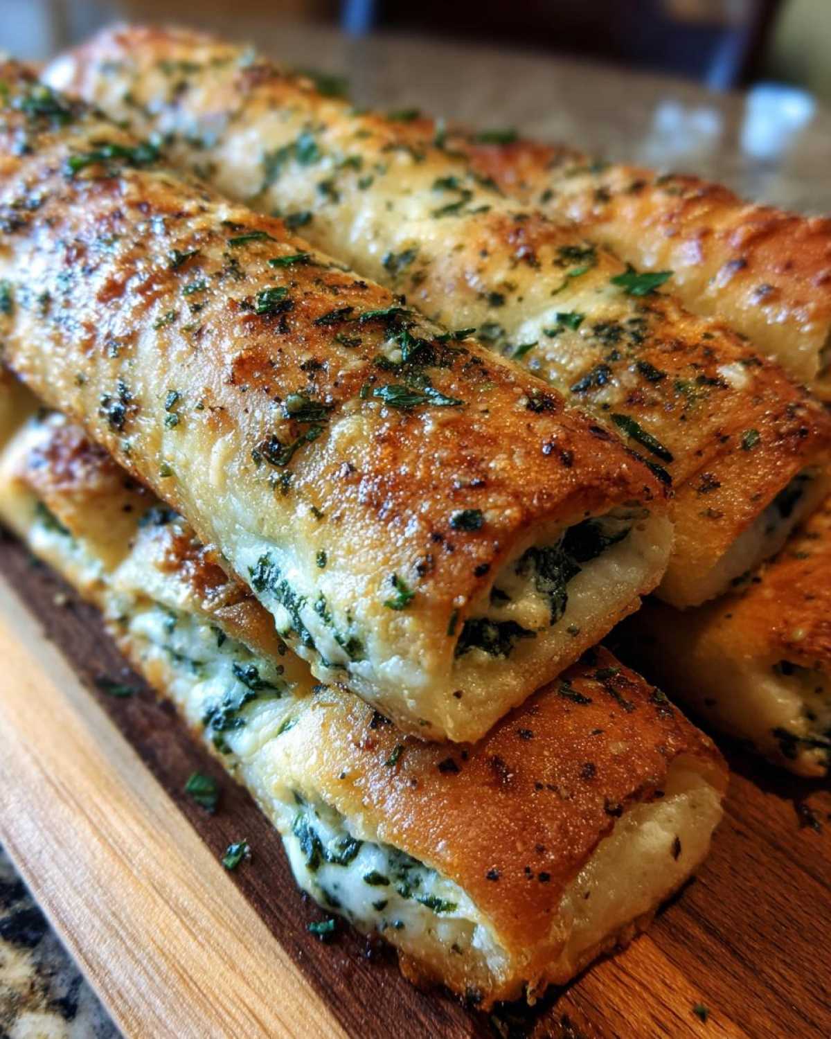 Spinach Dip Stuffed Breadsticks - detail 1