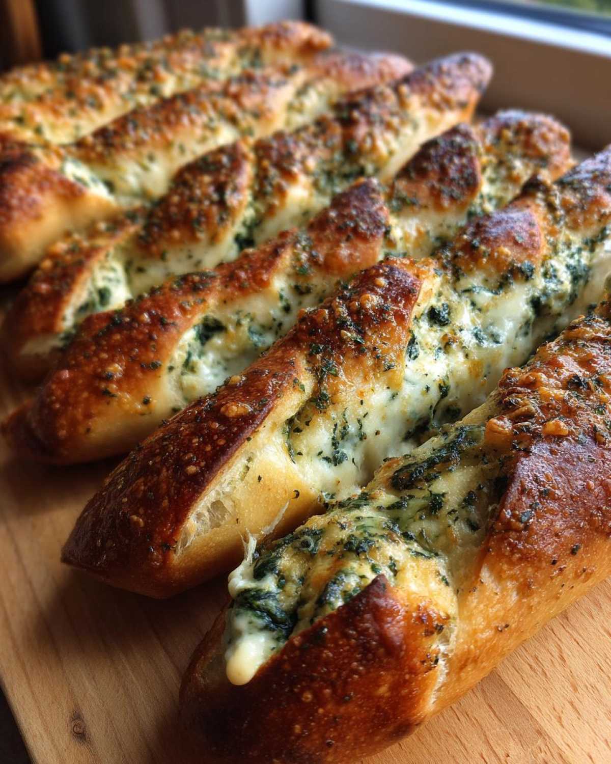 Spinach Dip Stuffed Breadsticks - detail 2