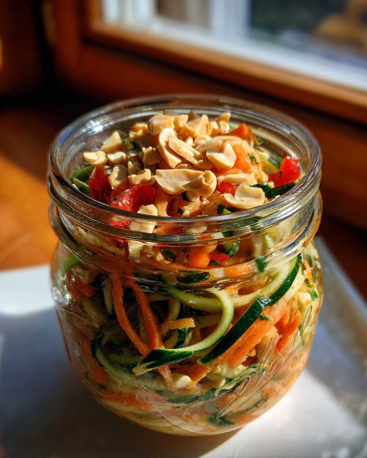 Thai Peanut Zoodle Salad Jars - detail 2