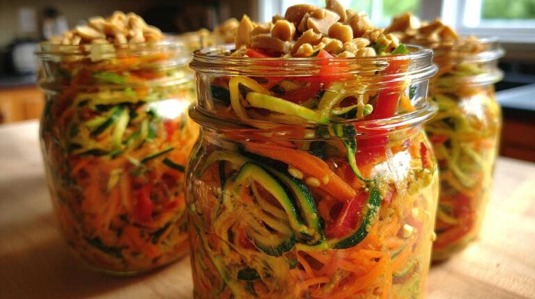 Thai Peanut Zoodle Salad Jars