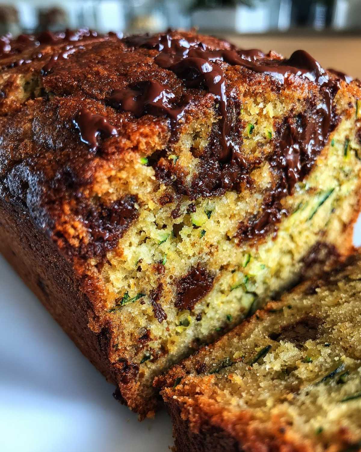 Triple Chocolate Chunk Zucchini Bread Bakery Loaf - detail 4