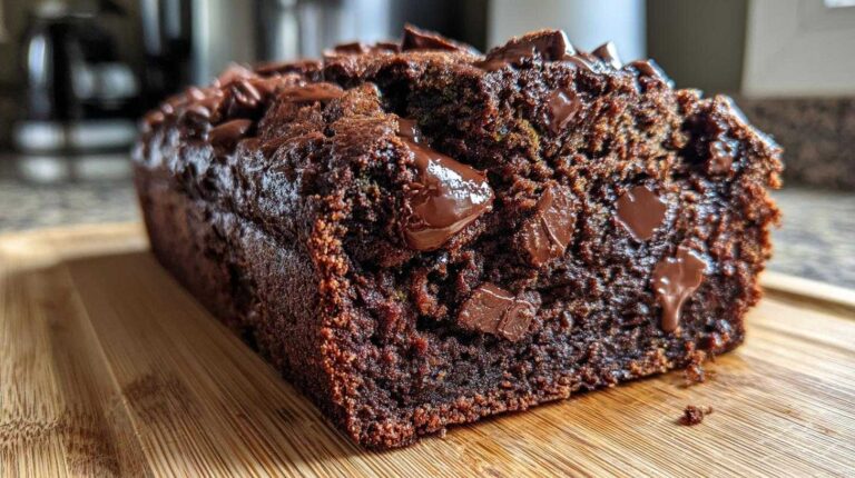 Triple Chocolate Chunk Zucchini Bread Bakery Loaf
