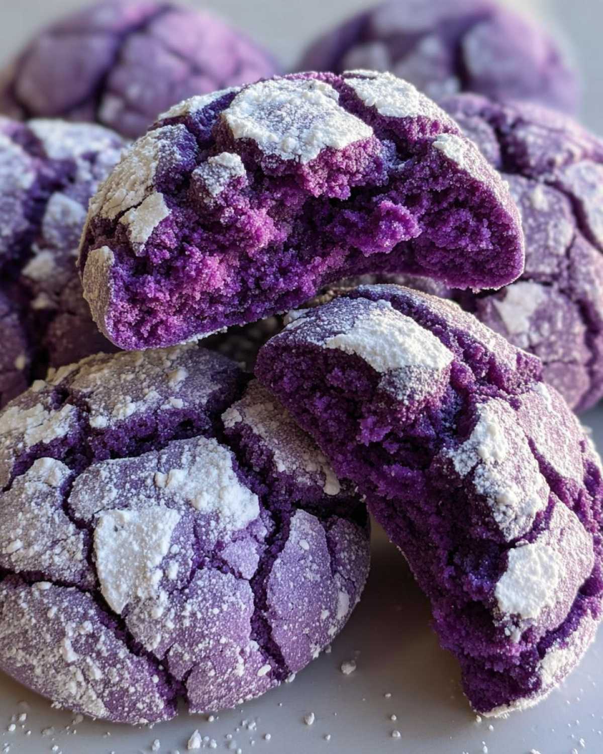 Ube Crinkle Cookies (Purple Yam Treat) - detail 1