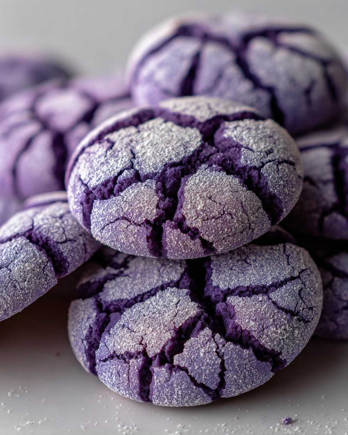 Ube Crinkle Cookies (Purple Yam Treat) - detail 2
