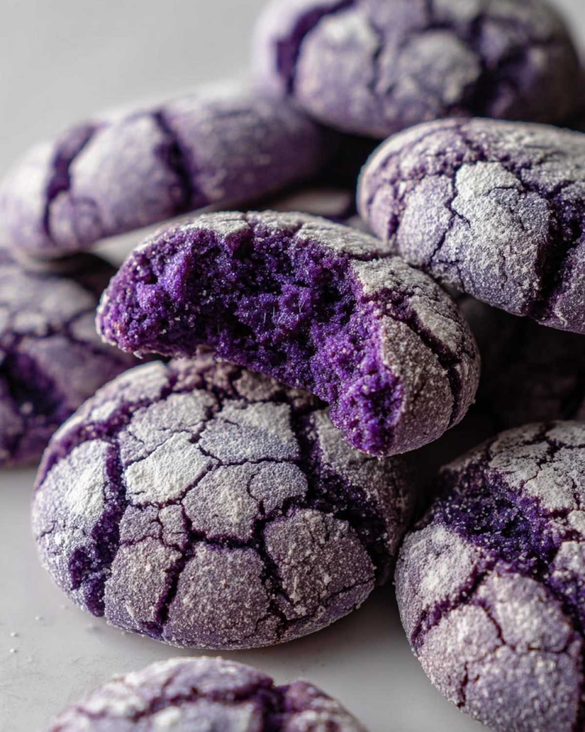 Ube Crinkle Cookies (Purple Yam Treat) - detail 3