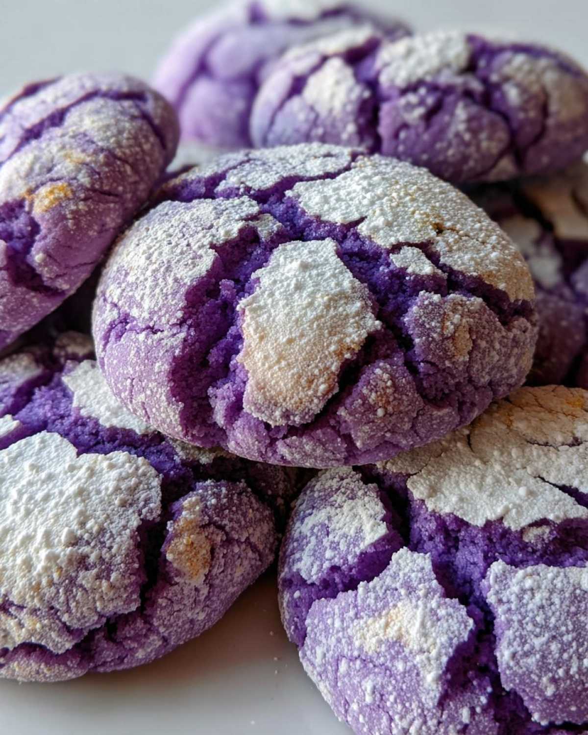 Ube Crinkle Cookies (Purple Yam Treat) - detail 4