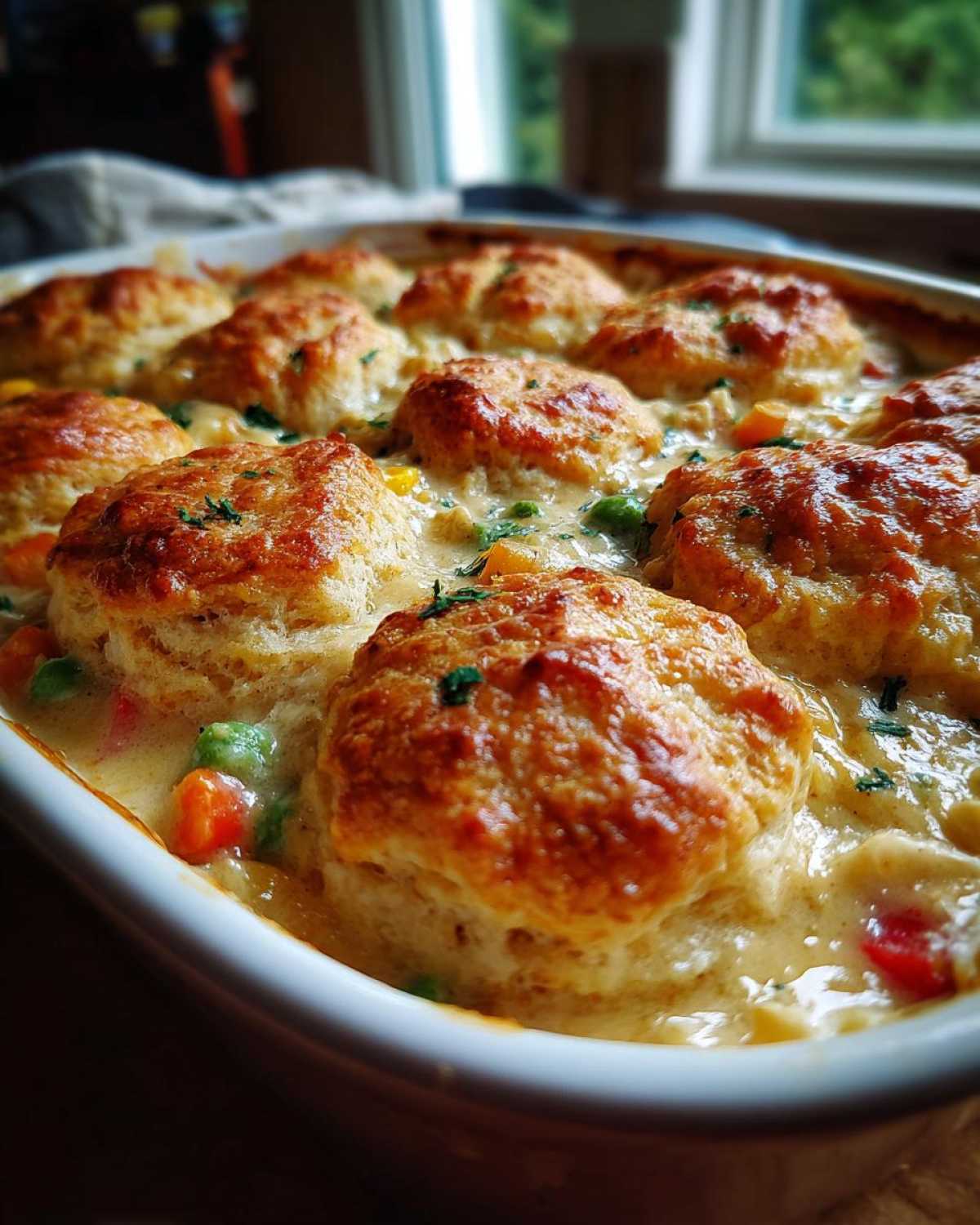 Upside-Down Chicken Pot Pie Casserole - detail 1