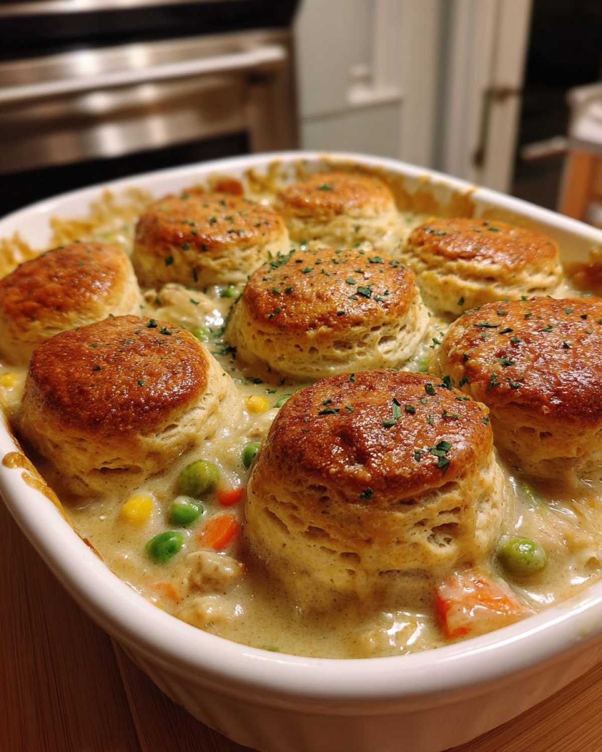 Upside-Down Chicken Pot Pie Casserole - detail 2