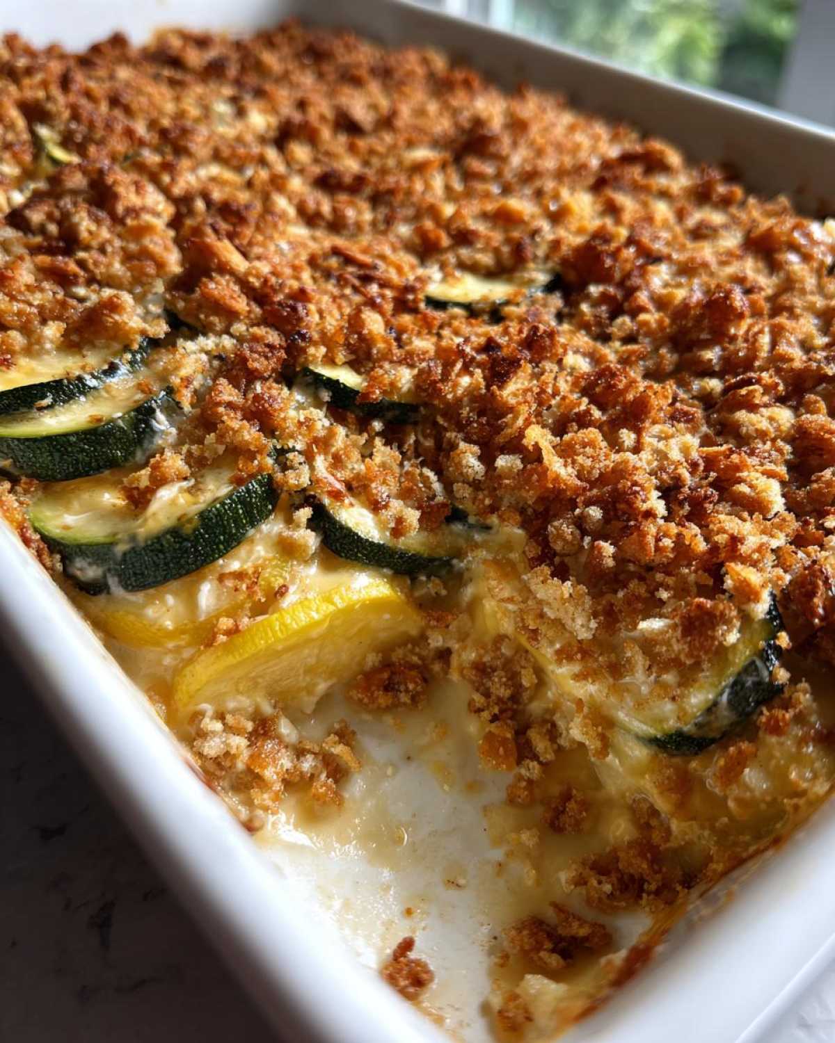 Vegan squash casserole - detail 1