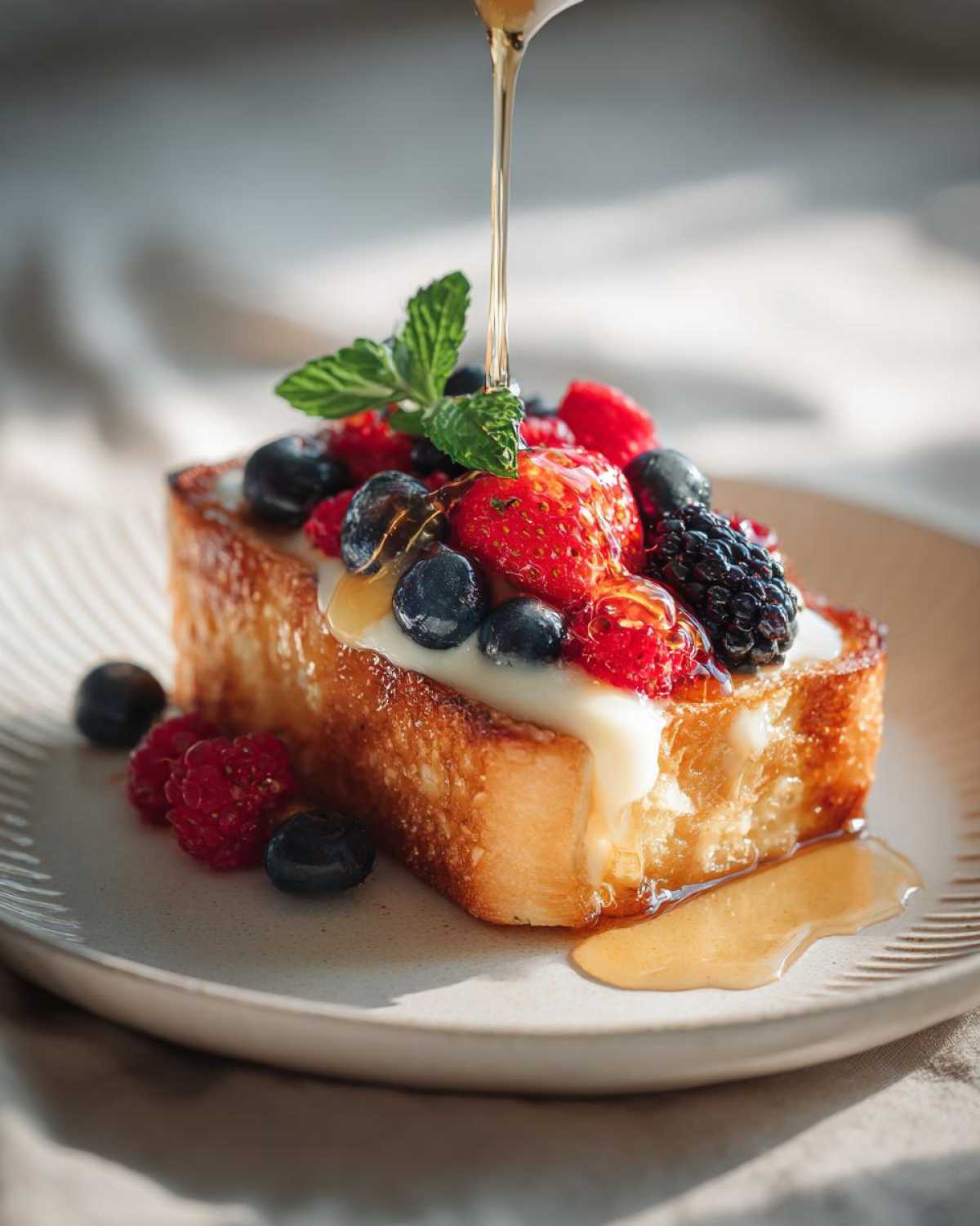 Yogurt Custard Toast (TikTok Breakfast) - detail 1