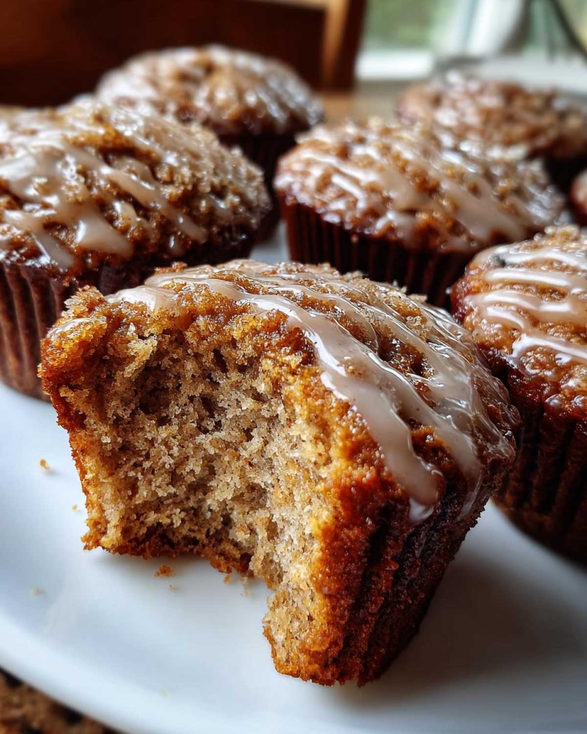 Zucchini Bread Muffins with a Cinnamon Glaze - detail 2