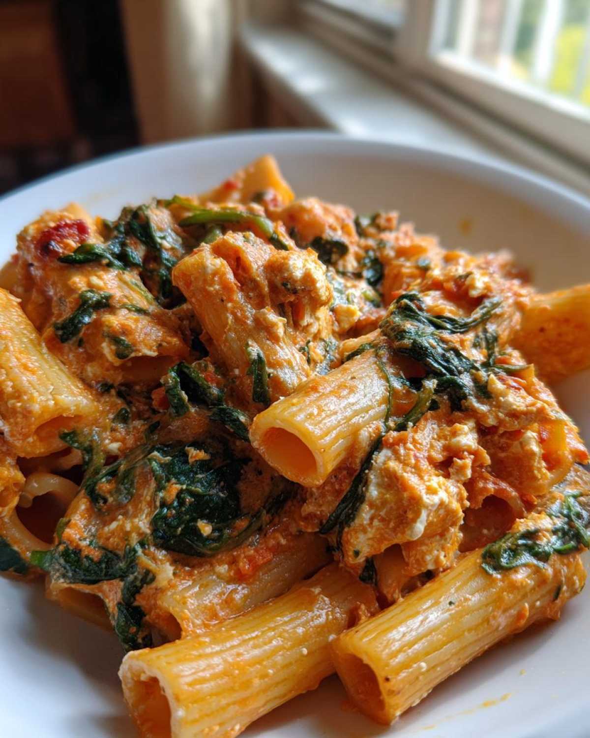 Baked Feta Pasta with Spinach - detail 2