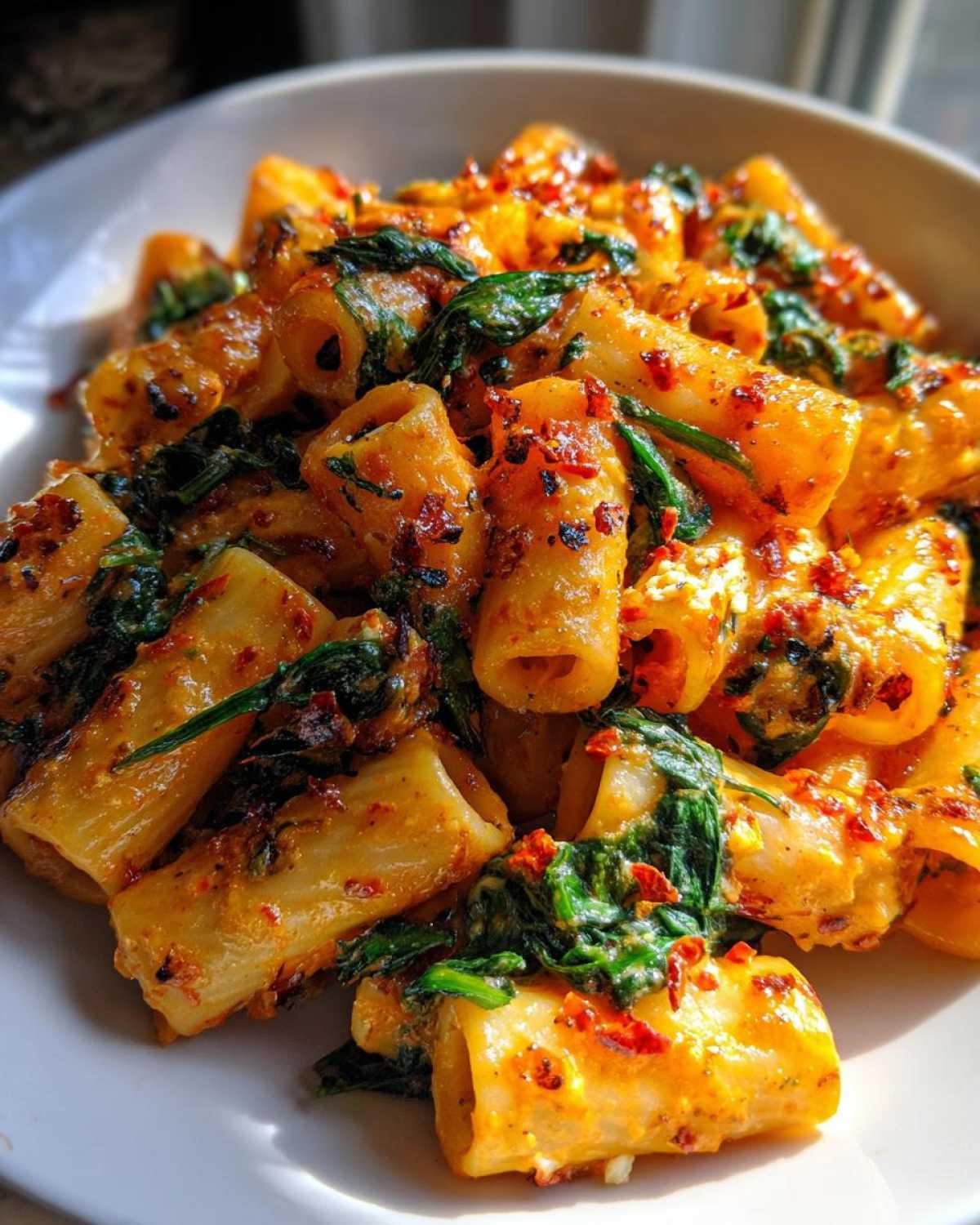 Baked Feta Pasta with Spinach - detail 3