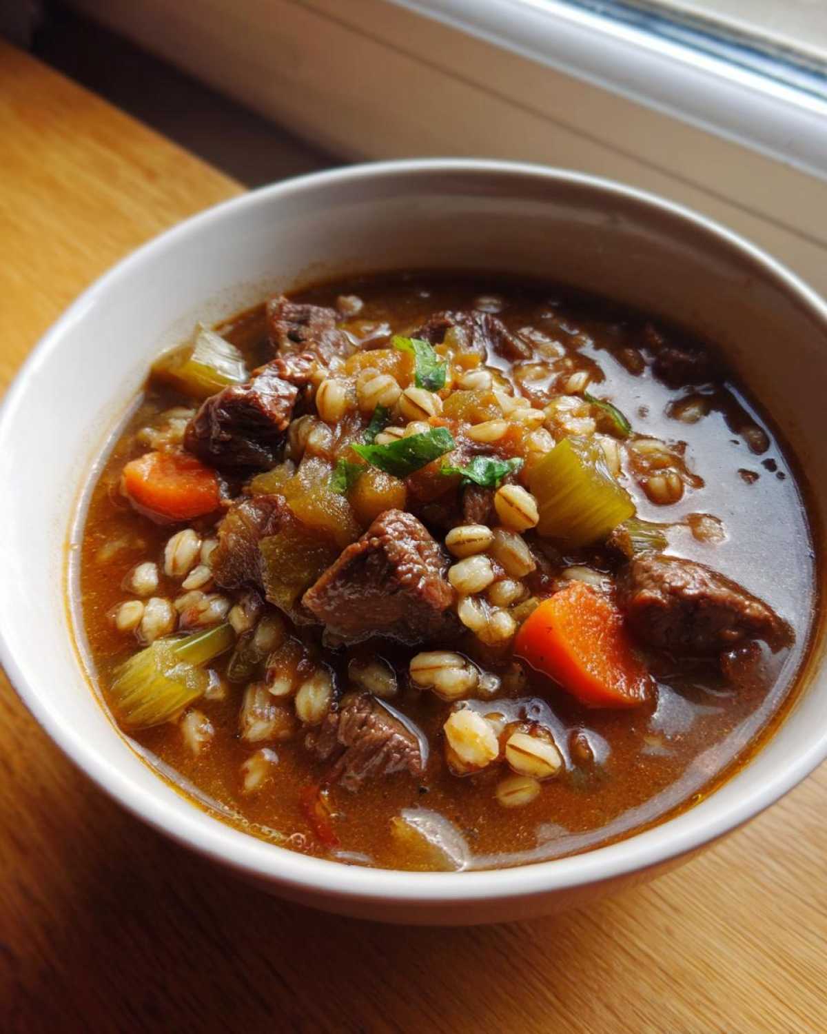 Beef and Barley Soup - detail 1