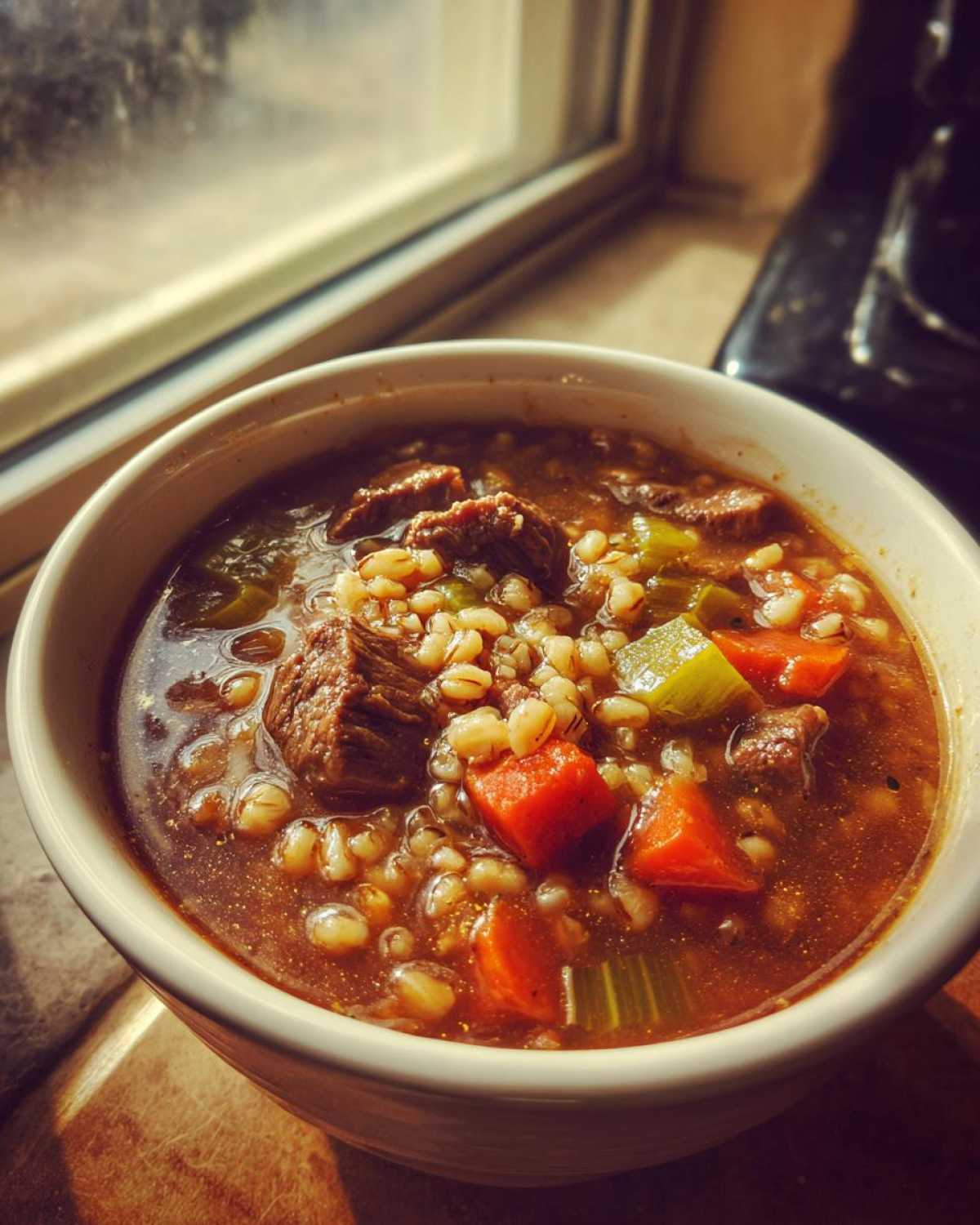Beef and Barley Soup - detail 3