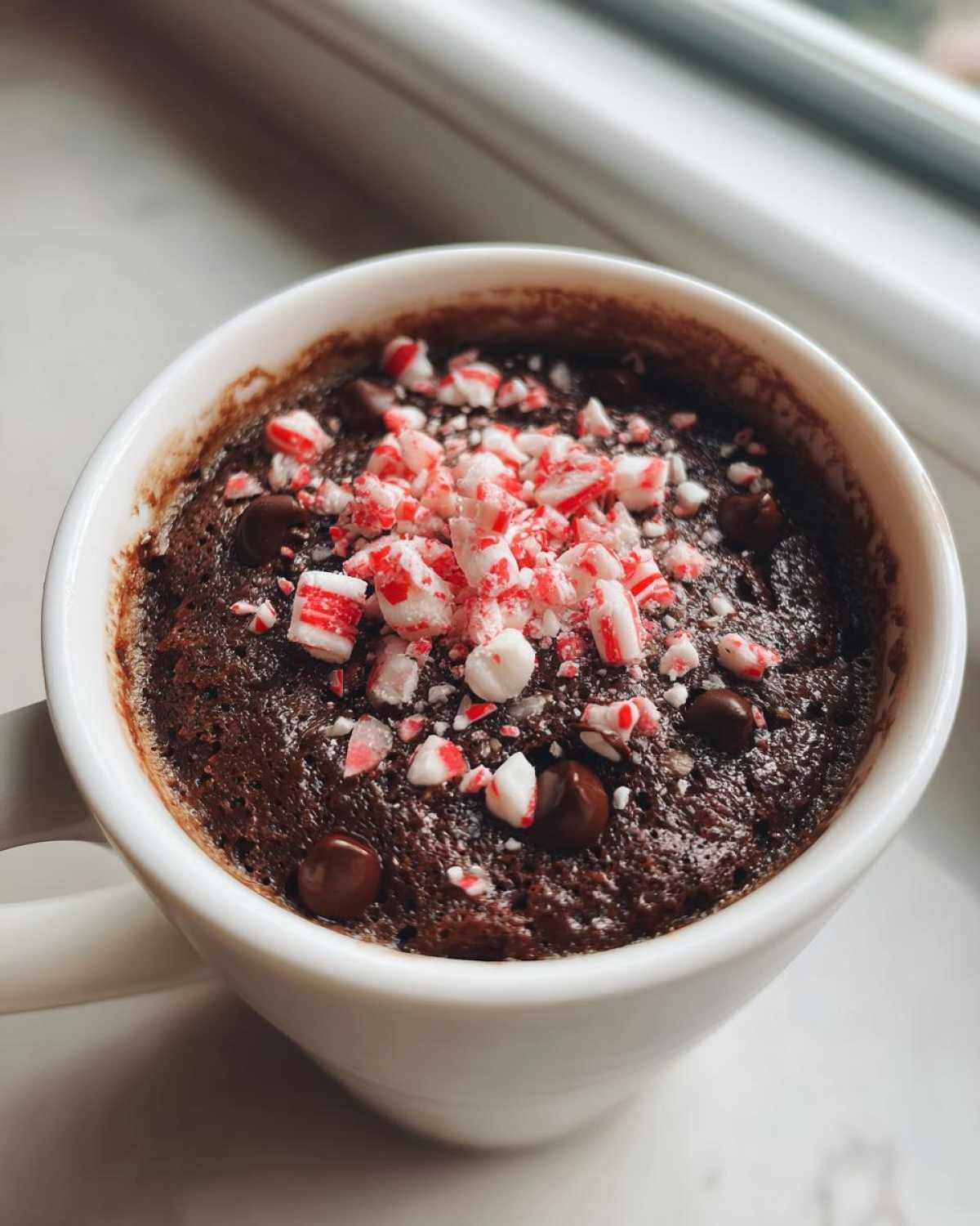 Chocolate Peppermint Mug Cake - detail 1