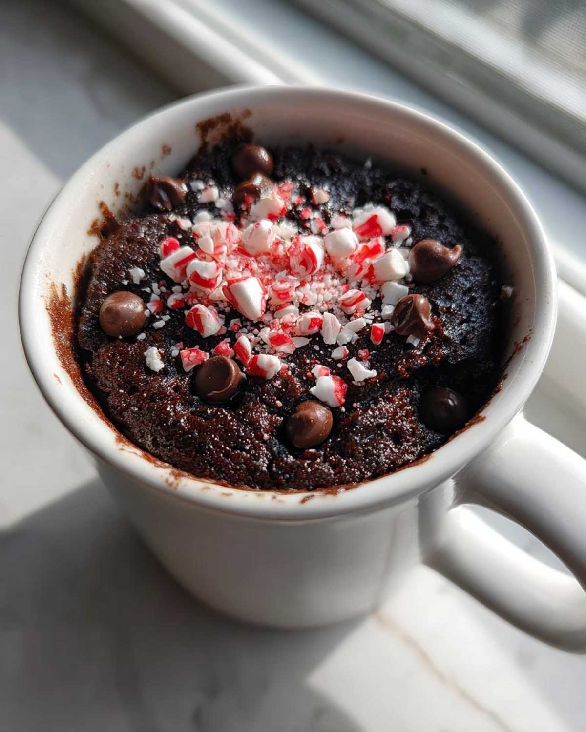 Chocolate Peppermint Mug Cake - detail 4