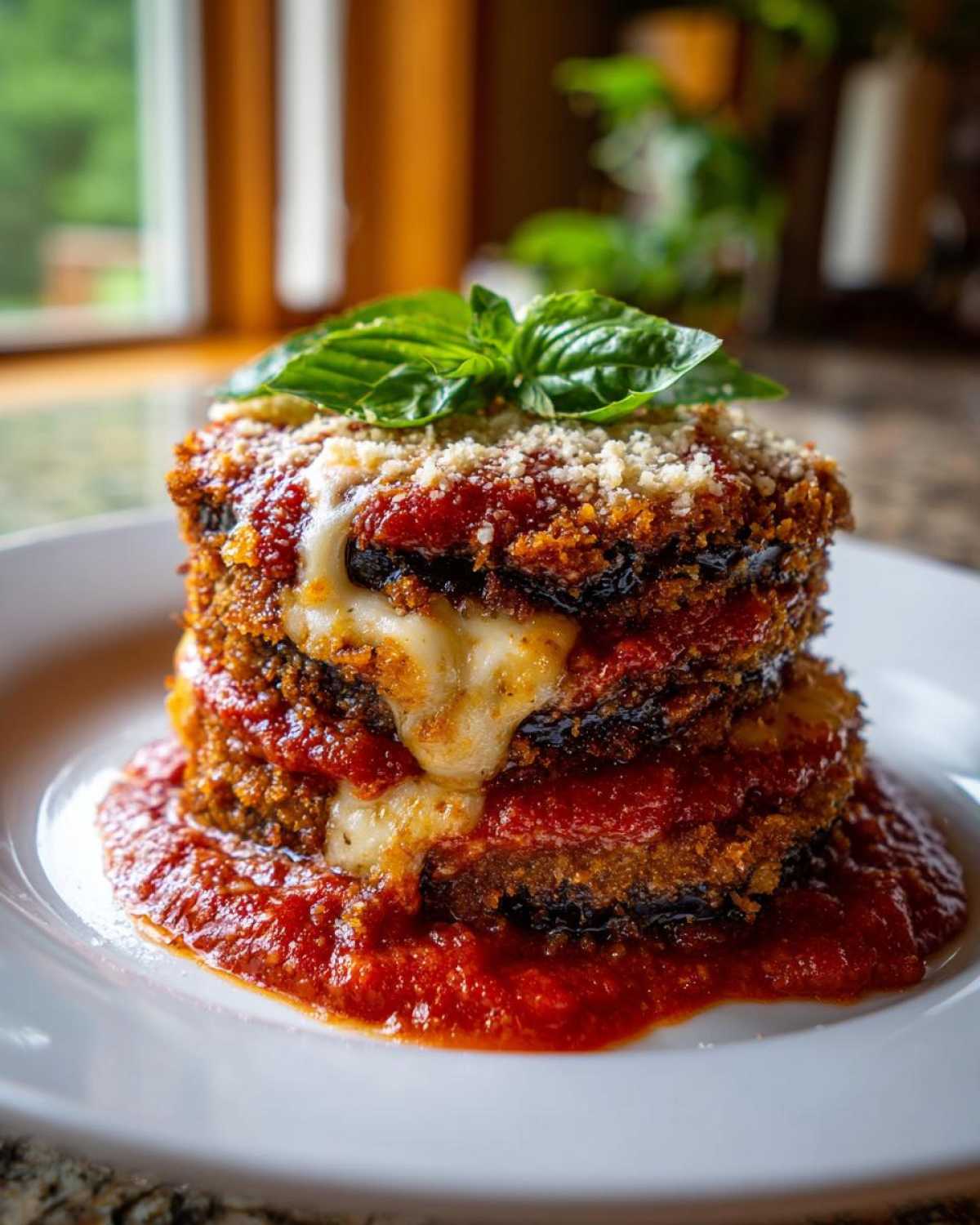Eggplant Parmesan Stacks - detail 3