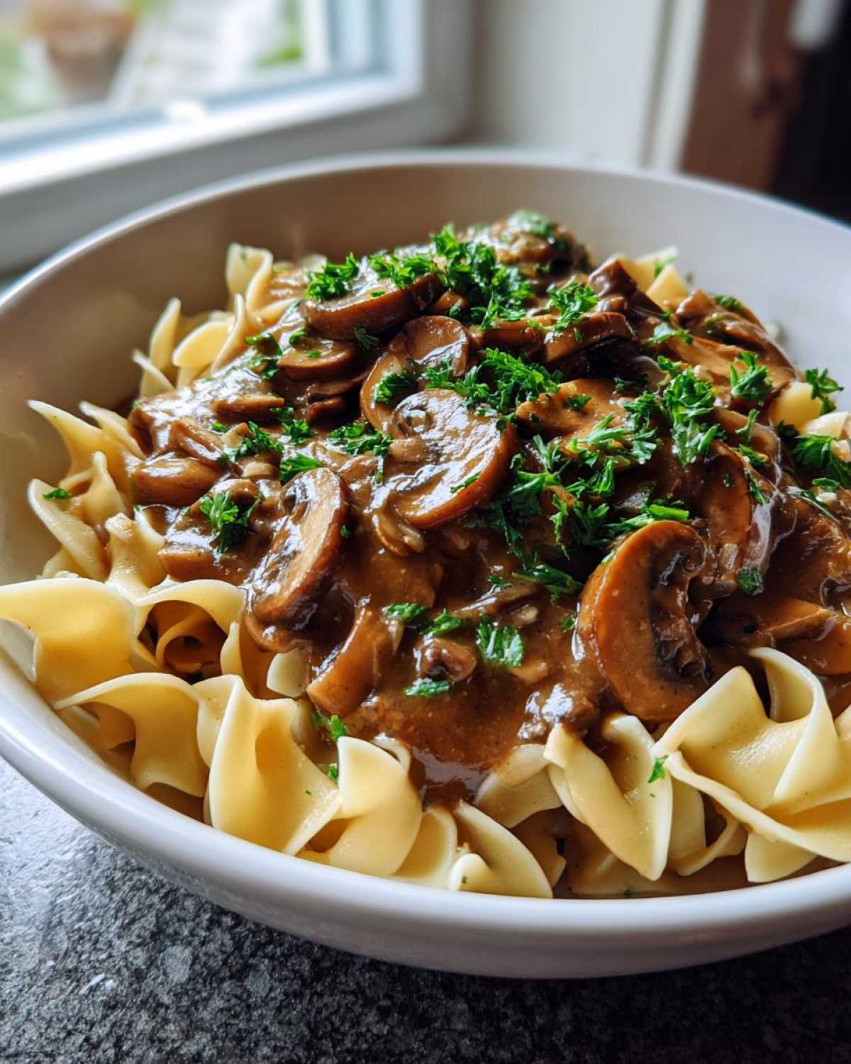 Mushroom Stroganoff - detail 1