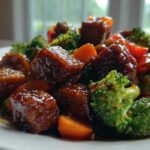 Orange Glazed Tempeh Stir Fry