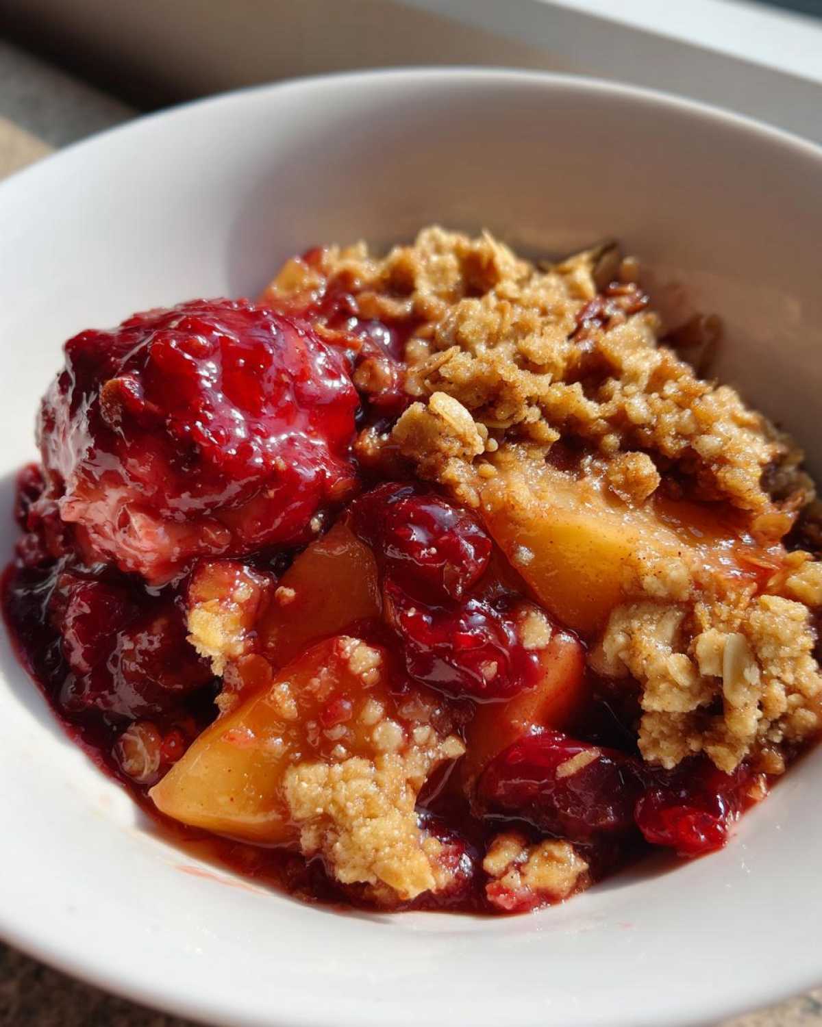 Pear Cranberry Crisp - detail 1