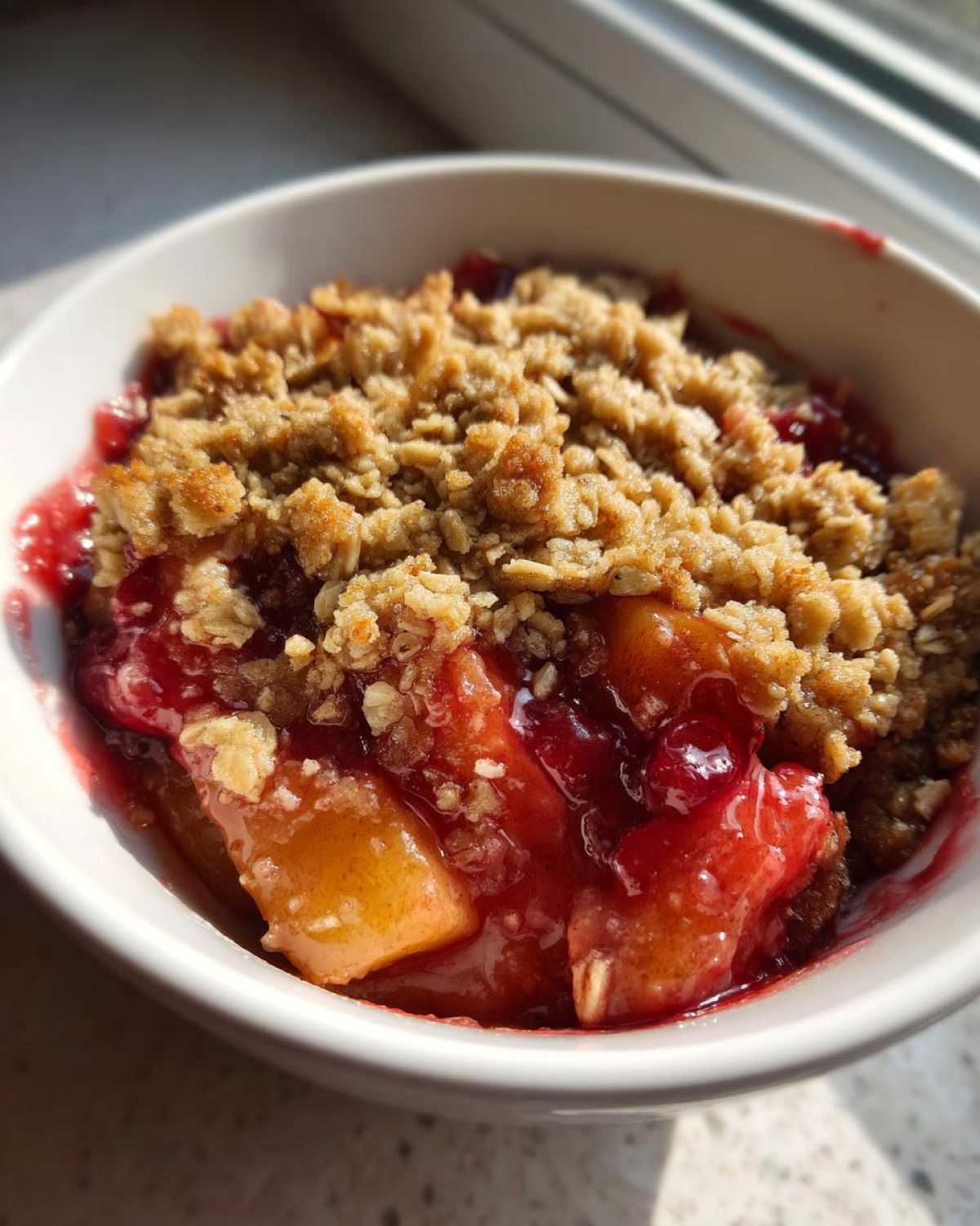 Pear Cranberry Crisp - detail 2
