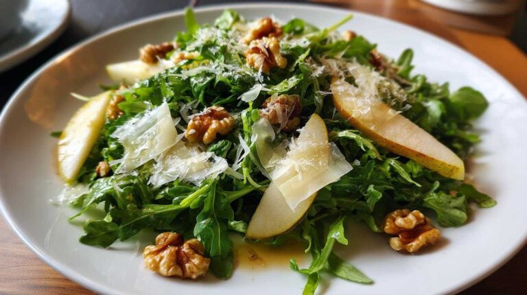 Pear and Arugula Salad with Walnuts