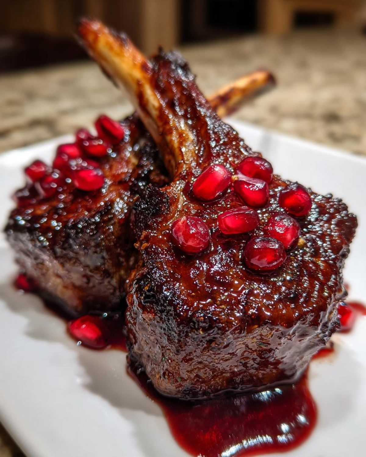 Pomegranate Glazed Lamb Chops - detail 1