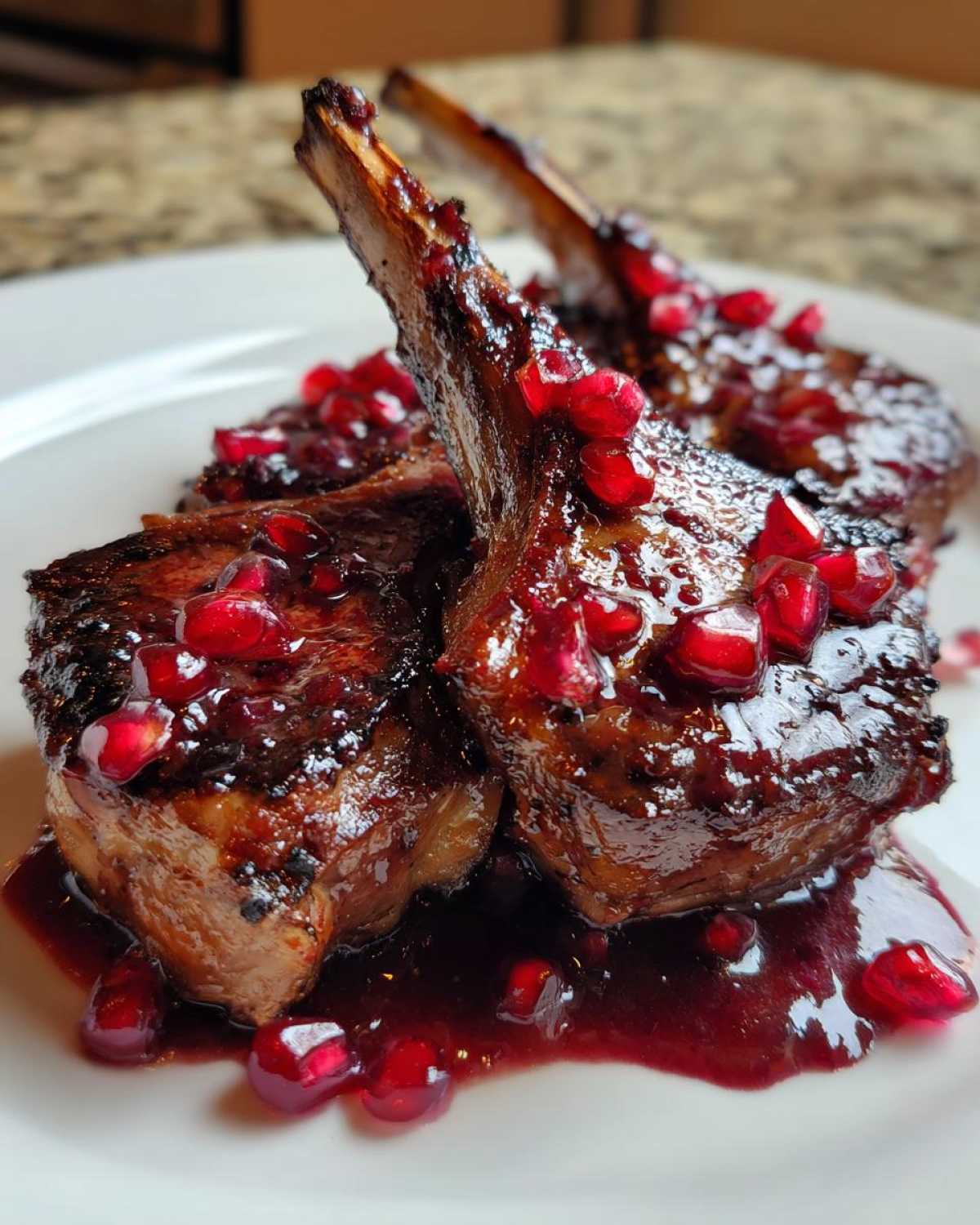 Pomegranate Glazed Lamb Chops - detail 3