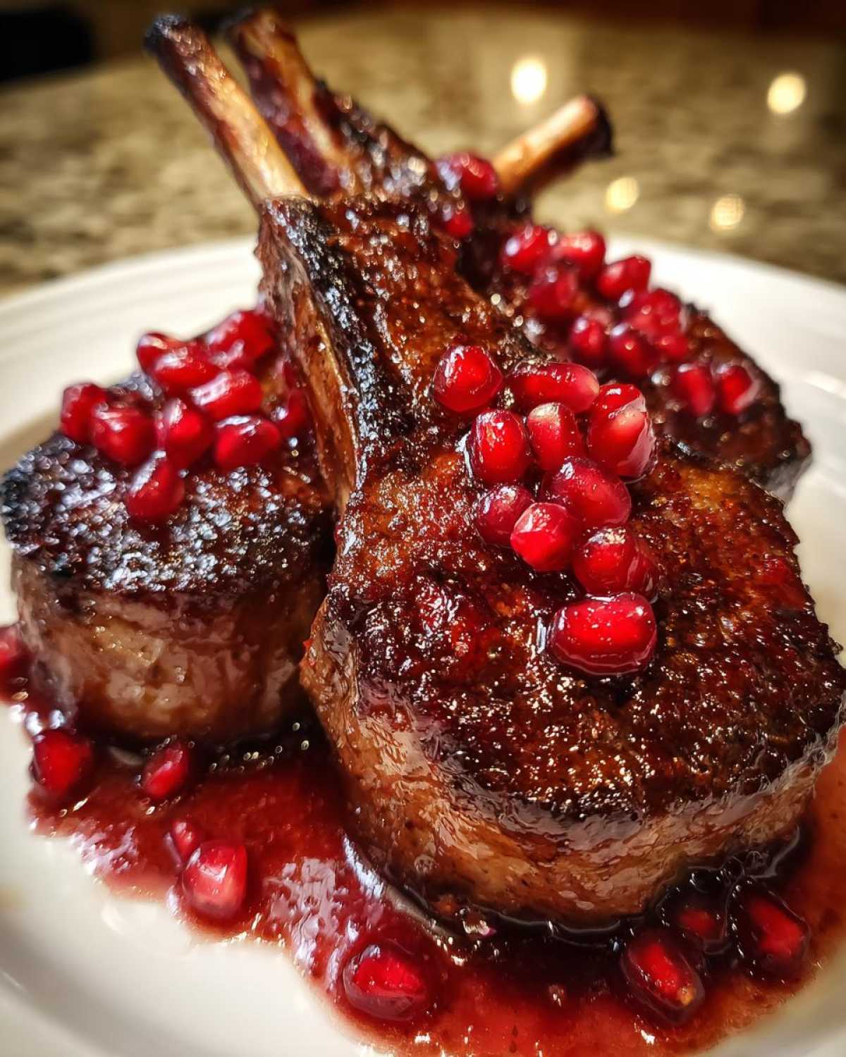 Pomegranate Glazed Lamb Chops - detail 4