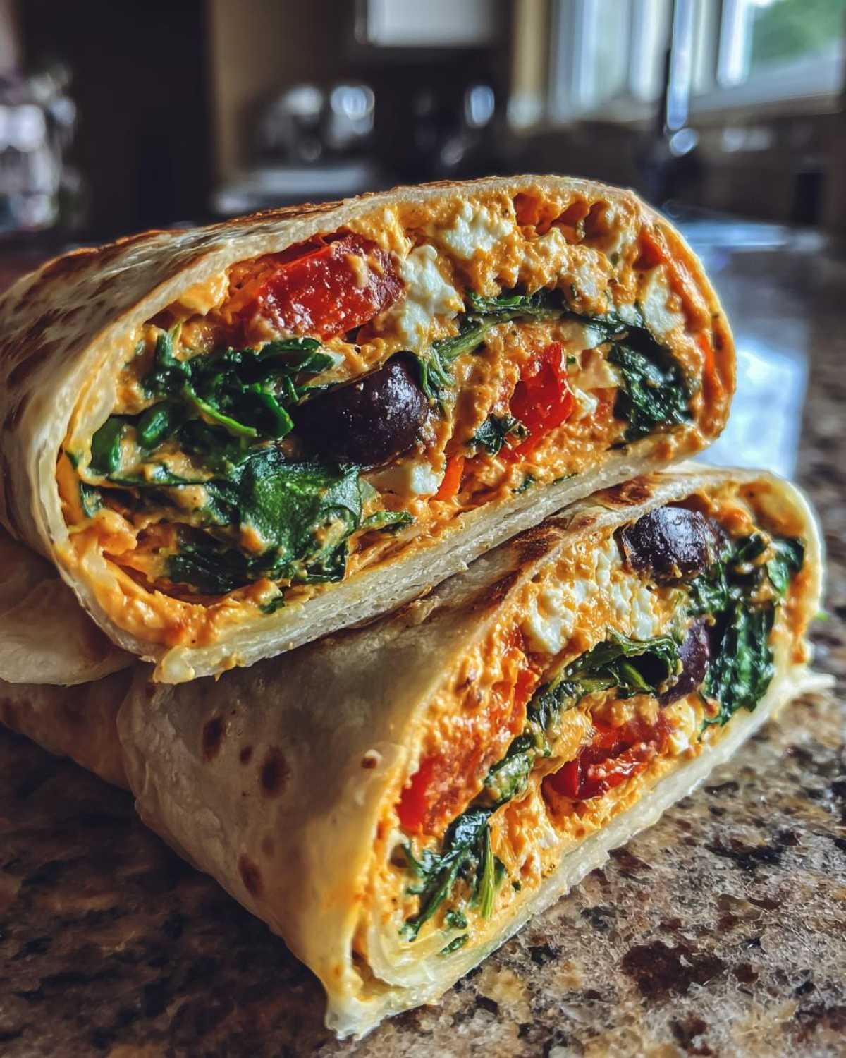 Roasted Red Pepper Hummus Wrap - detail 1