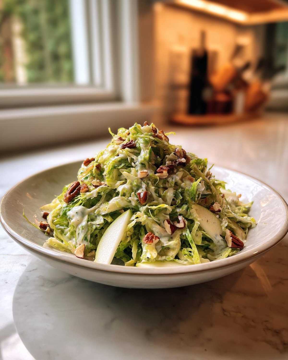 Shaved Brussels Sprouts and Apple Slaw - detail 2