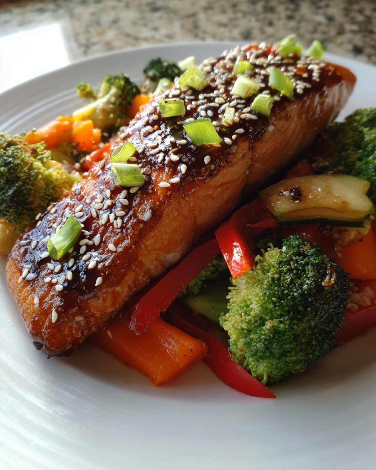 Sheet Pan Teriyaki Salmon and Veggies - detail 1