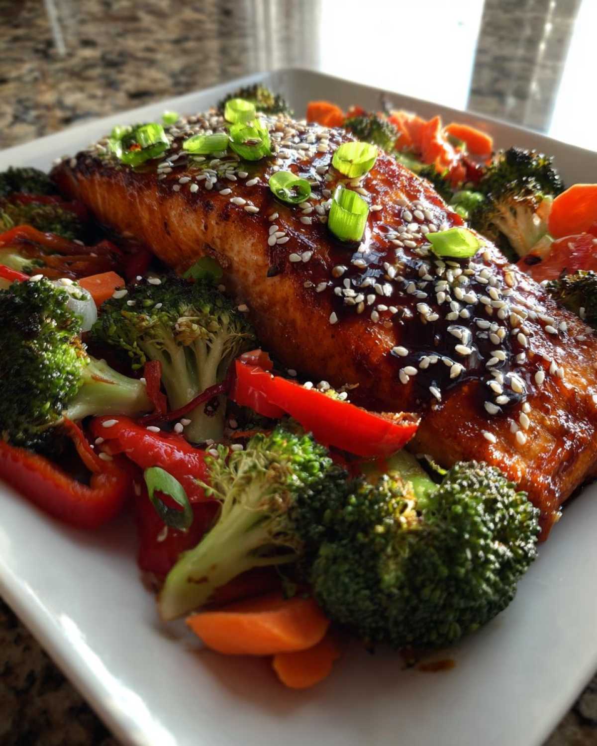 Sheet Pan Teriyaki Salmon and Veggies - detail 2