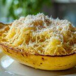 Spaghetti Squash Alfredo Boats