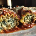 Spinach Artichoke Lasagna Rolls