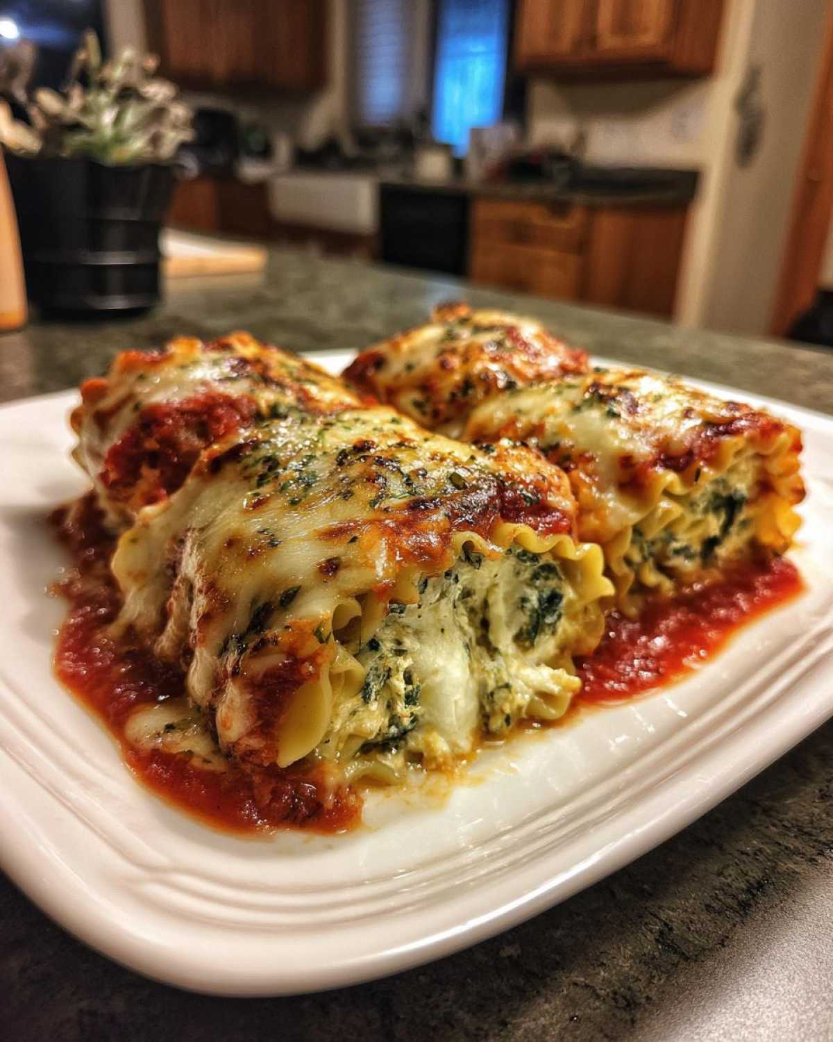 Spinach Artichoke Lasagna Rolls - detail 3