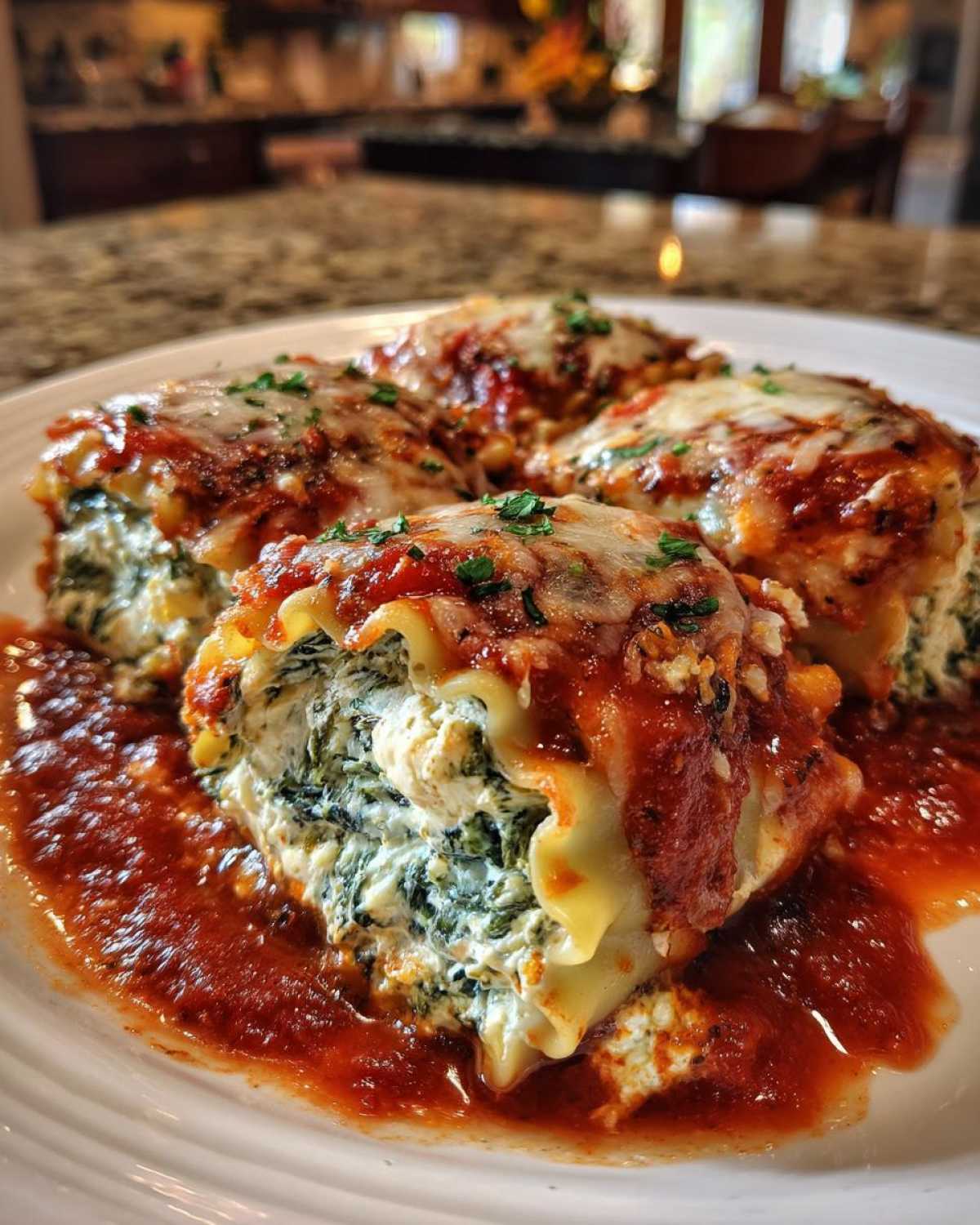 Spinach Artichoke Lasagna Rolls - detail 4