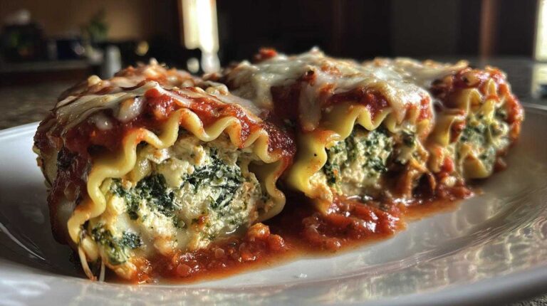 Spinach Artichoke Lasagna Rolls