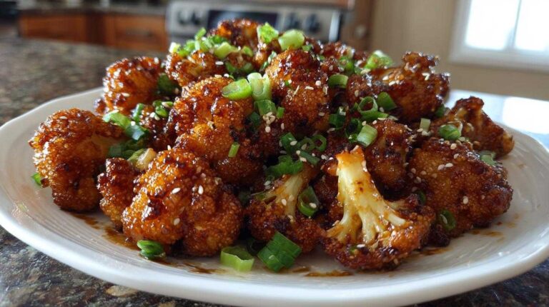 Sticky Honey Garlic Cauliflower