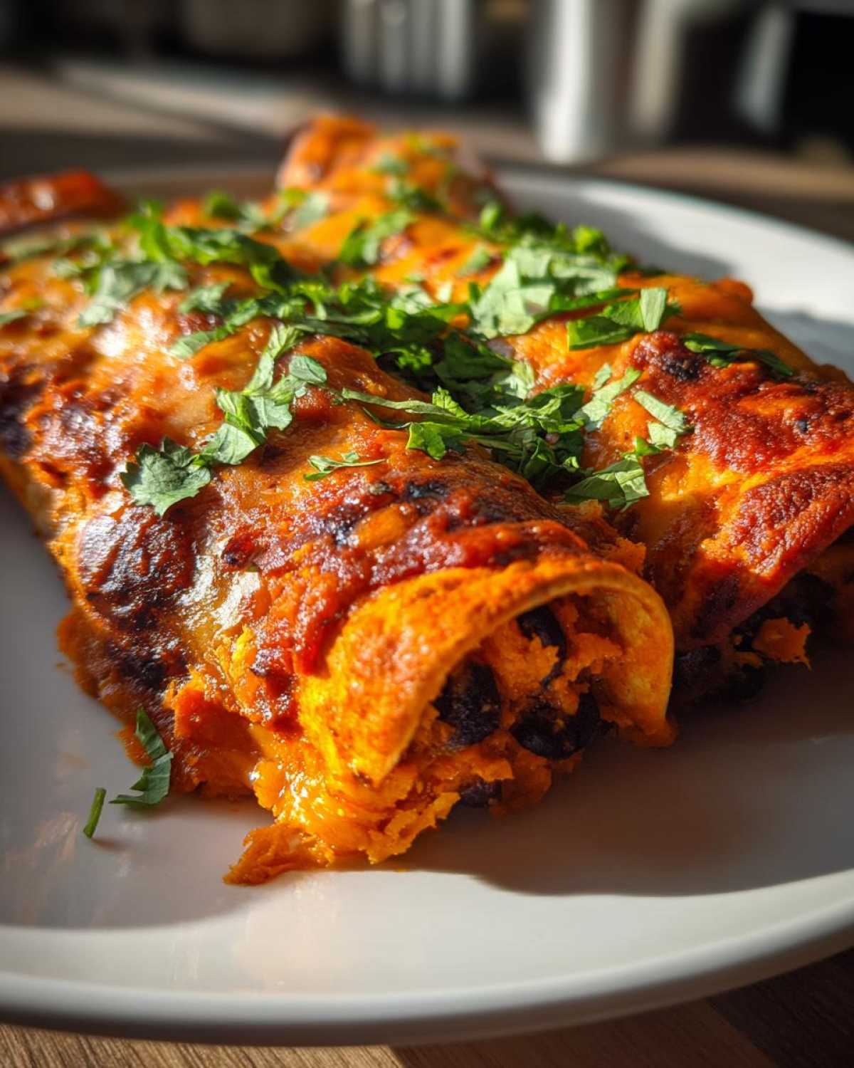 Sweet Potato Black Bean Enchiladas - detail 4