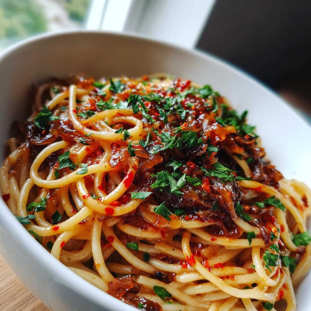 30 Min Caramelized Onion Pasta Magic - Forkful Heaven