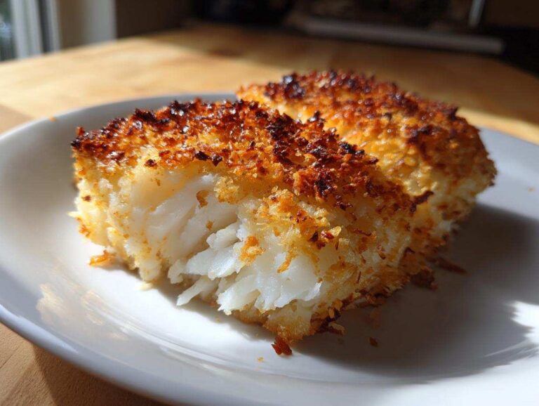 Amazing 30-Minute Crispy Baked Cod Weeknight Two pieces of flaky white fish with a golden, crispy baked coating, perfect for Crispy Baked Cod Weeknight.